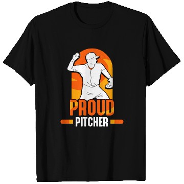 Discover Proud Pitcher Sayings Baseball Player Hobby T Shirts