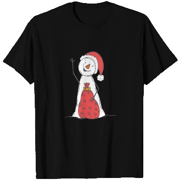 Discover funny snowman with mustache and carrot T Shirts