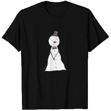 Discover funny snowman with mustache and carrot T Shirts