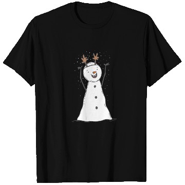 Discover funny snowman with mustache and carrot T Shirts