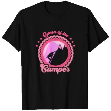 Discover Queen Of The Camper Camping Camp Lover Campsite T Shirts