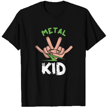 Discover Rocker Sign Rock Hand Metal Kid Metal Lover T Shirts