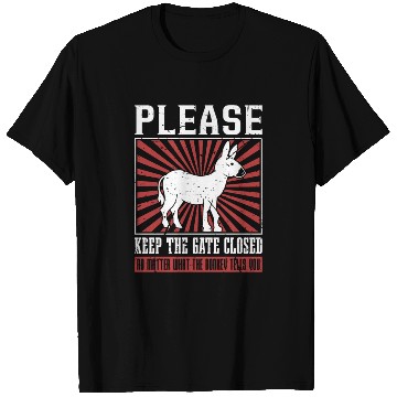 Discover Donkey Please Keep The Gate Closed Pet Farm Animal T Shirts