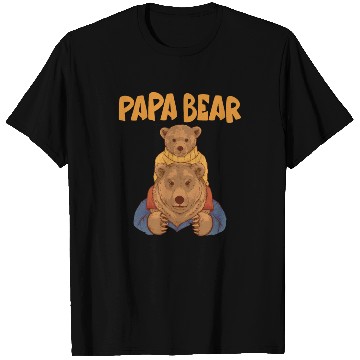 Discover Papa Bear With Bear Cub Daddy Papabear Fathers Day T Shirts