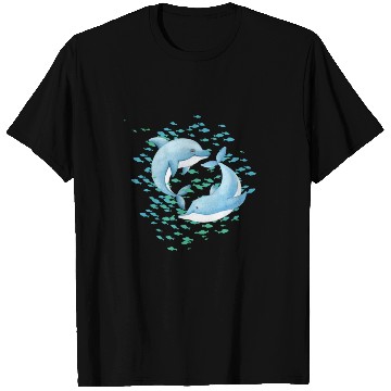 Discover PLAYFUL BLUE DOLPHINS T Shirts