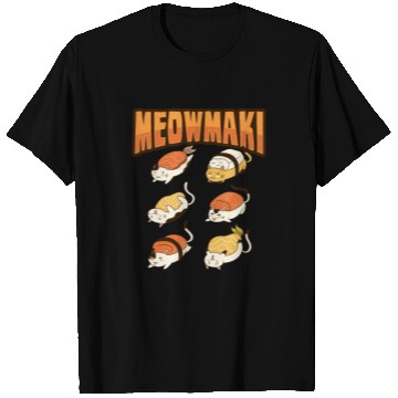 Discover Cat Sushi Meow Design for a Cat Lady or Cat Mom T Shirts