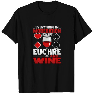Discover Card Game Wine Euchre Tournament Design for a T Shirts