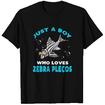 Discover Just A Boy Who Loves Zebra Plecos Fish Aquarium T Shirts
