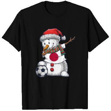 Discover Soccer Boy Dabbing Snowman Christmas Jersey Japan T Shirts