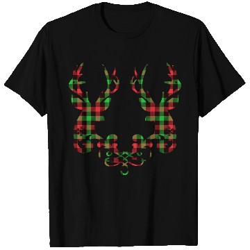 Discover Buffalo plaid deer couple T Shirts