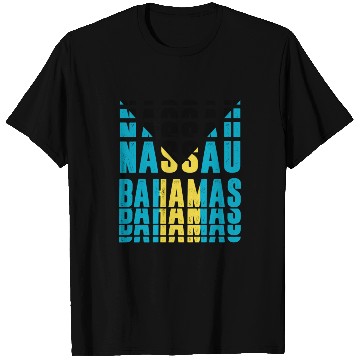 Discover Nassau Bahamas flag design T Shirts