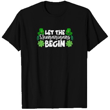 Discover Let The Shenanigans Begin Funny Clovers St Patrick T Shirts