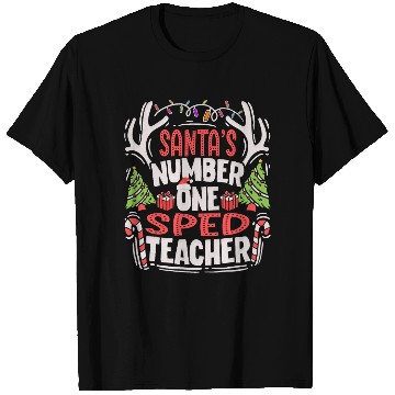 Discover Santas Number One SPED Teacher Special Education T Shirts