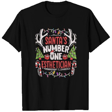 Discover Santas Number One Esthetician Christmas Skin Care T Shirts
