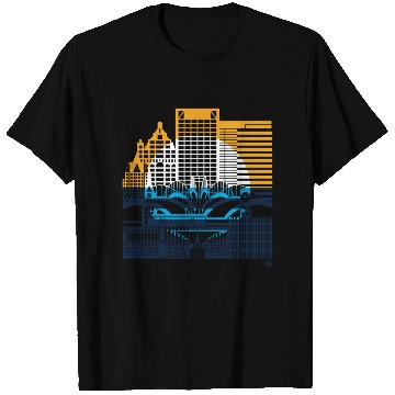 Discover Milwaukee Skyline Squared Milwaukee Peoples Flag D T Shirts