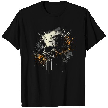 Discover Ink Splatter Skull T Shirts