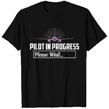 Discover Pilot In Progress Please Wait.... Airline Aviation T Shirts