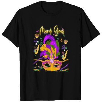 Discover Mardi Gras Beads Mask Feathers T Shirts