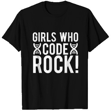 Discover Girls Who Code Rock Science Teacher Student Gifts T Shirts