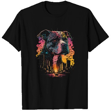 Discover Cyberpunk Pitbull T Shirts