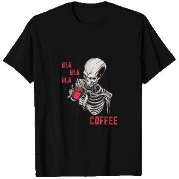 Discover Skeleton Drinking Coffee Medical Student T Shirts