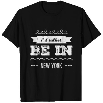 Discover I'd rather be in New York City taxi Broadway Wall T Shirts