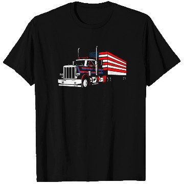 Discover Truck Driver US FLAG, Truck, Trucker Dad T Shirts