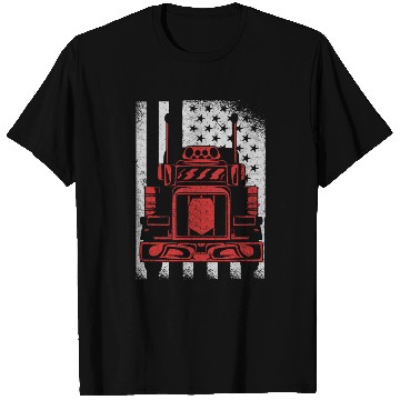 Discover Truck Driver US FLAG, Truck, Trucker Dad T Shirts
