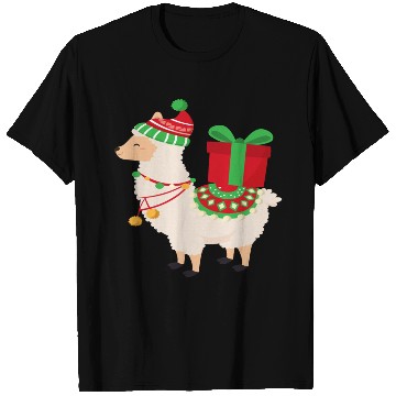 Discover Lama with Christmas present T Shirts