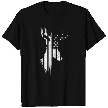 Discover Camouflage Flag Deer Hunting America Flag T Shirts