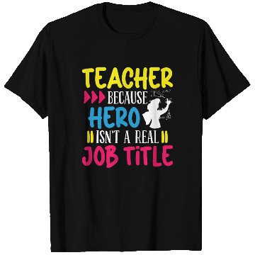 Discover Teacher hero isnt a real job title teachers school T Shirts