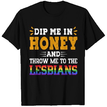 Discover Throw Me To The Lesbians Funny LGBTQ Rainbow T Shirts