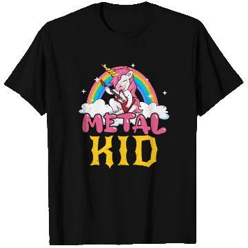 Discover Guitar Unicorn Rainbow Metal Music Heavy Rock T Shirts