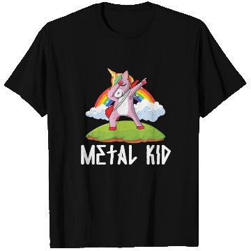 Discover Guitar Metal Kid Music Heavy Rock Dab Unicorn T Shirts