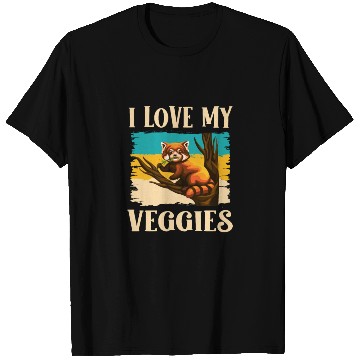Discover I Love My Veggies Red Panda Zookeeper Wildlife T Shirts
