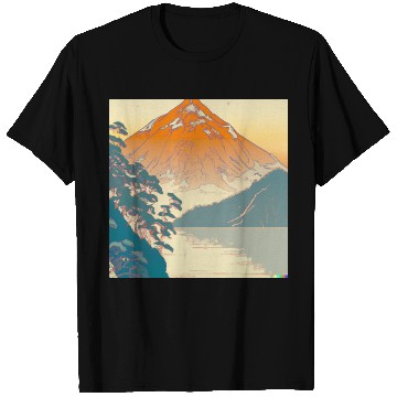 Discover Japanese Landscape Ukiyo e Style T Shirts