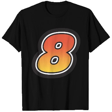 Discover Number Eight 8 Gradient Yellow Orange 3 Stroke T Shirts