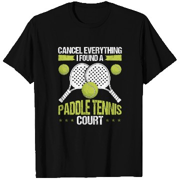 Discover Paddle Tennis Player Match Paddle Court Balls T Shirts