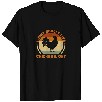 Discover I Just Really Like Chickens, Ok? Retro Vintage T Shirts