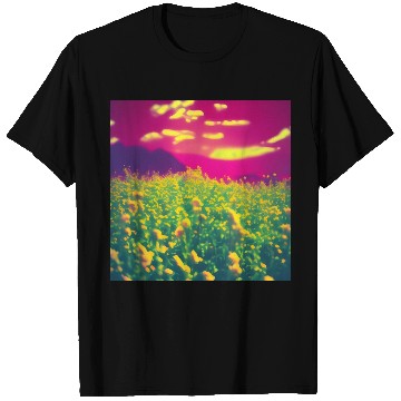 Discover Abstract Flowers on a Pink Background T Shirts