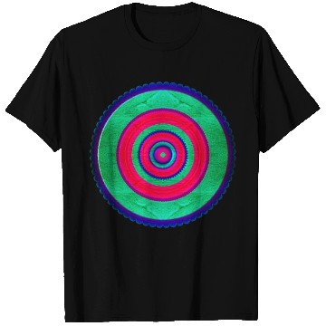 Discover Green-Pink Circle Geometric Pattern T Shirts