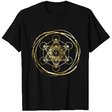 Discover Metatrons Cube Gold sacred geometry T Shirts