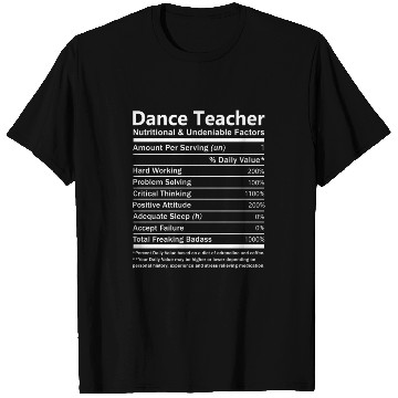 Discover Dance Teacher T Shirts - Nutritional And Undeniable