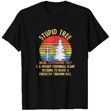 Discover Vintage Sunset Stupid Tree Disc Golf Lover T Shirts