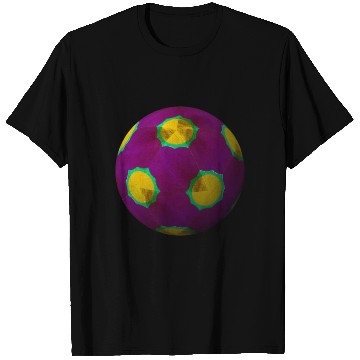 Discover Purple 3D Sphere with Green Symmetric Shape T Shirts