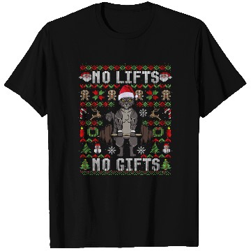 Discover Funny No Lifts No Gifts Ugly Christmas Workout T Shirts