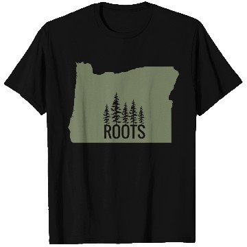 Discover Oregon State Roots Green T Shirts