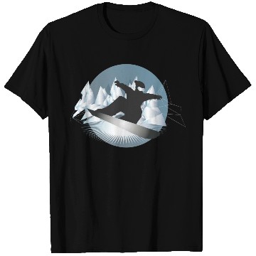 Discover Snowboarding in the mountains for snowboarders T Shirts