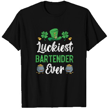 Discover Luckiest Bartender Ever St. Patrick's Saint Pattys T Shirts