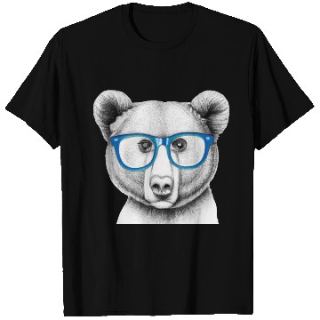 Discover Bear with Blue glass T Shirts